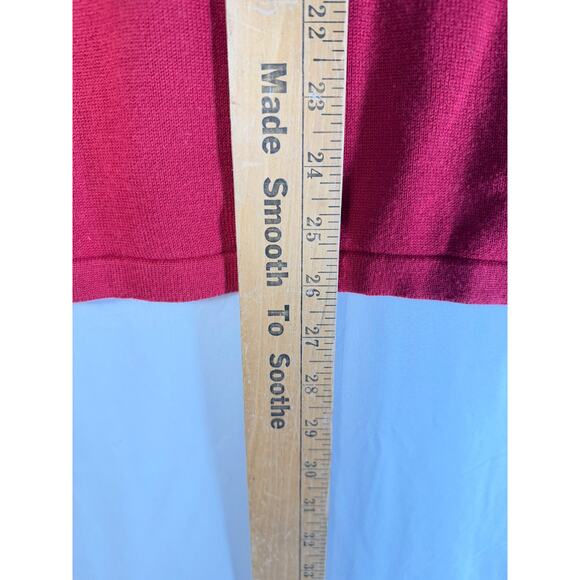 Quacker Factory Red Sequin Kitty Cat with Christmas Tree Cotton Sweater size L - Picture 6 of 6